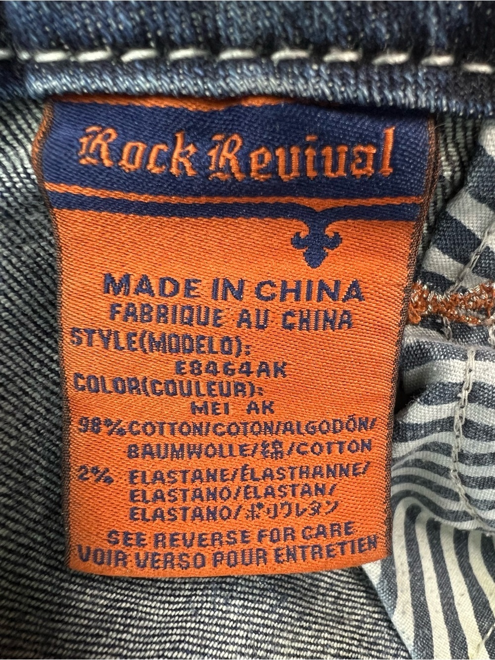 Rock Revival Jeans Low Rise Mei Ankle Skinny Size 29 Fit Dark Wash Blue Bling - Picture 6 of 13